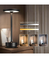 Oppladbar LED bordlampe - Svart, berøringsdimbar, CCT, IP20