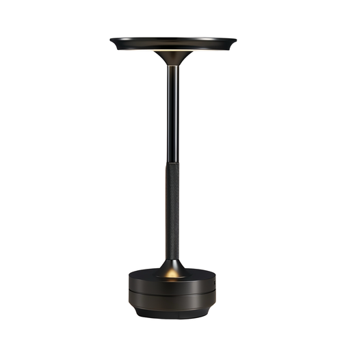 Oppladbar LED bordlampe - Svart, berøringsdimbar, CCT, IP20
