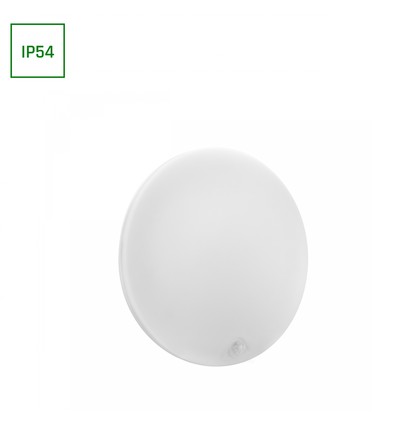 Nymphea Proxi PIR 18W - 120°, IP54, Ø300x60mm, Rund, Hvit, 230V