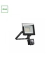 20W lyskaster - IP44, sort, PIR-sensor