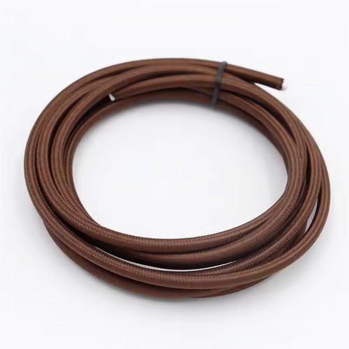 5m Stoffkabel 2x0,75 mm², tekstil - 230V, Kaffefarget