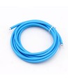 5m Stoffkabel 2x0,75 mm², tekstil - 230V, lyseblå