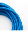 5m Stoffkabel 2x0,75 mm², tekstil - 230V, lyseblå