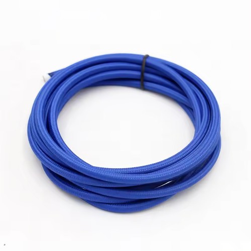 5m Stoffkabel 2x0,75 mm², tekstil - 230V, blå