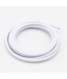 5m Stoffkabel 2x0,75 mm², tekstil - 230V, Hvit
