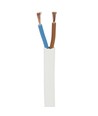 Outlet: Flat lampeledning 2x0,75 mm² i hvit - 100 meter
