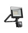 20W lyskaster - IP44, sort, PIR-sensor