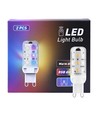 2 stk. RGBW LED pære - 2W, inkl. RF fjernkontroll, G9, 230V