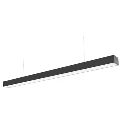 36W LED lysskinne - 120cm, 120 lm/W, Sort, taklampe til kontor, inkl. wireoppheng