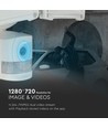 18W LED lyskaster med WiFi kamera og PIR sensor - 600lm, IP65, hvit, utendørs, kald hvit