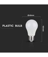 E27 9W 3-trinn dimbar LED pære - A60, 6400K, kald hvit, on/off dimbar