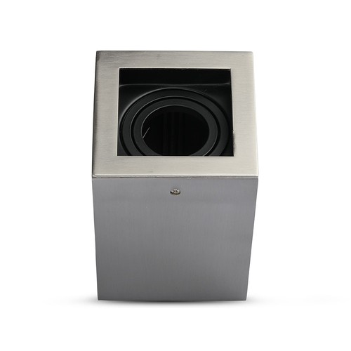 GU10 innfellingsspot, firkantet - Satin nikkel, aluminium, uten lyskilde