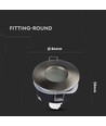 GU10 innfellingsspot, Satin nikkel - Rund, IP54, Hull: Ø7,5 cm, Mål: Ø8,4 cm, uten lyskilde