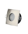 GU10 innfellingsspot, kvadratisk - Satin nikkel, IP54 våtrom, Hull: Ø7,5 cm, Mål: 8,4 x 8,4 cm