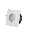 GU10 innfellingsspot, kvadratisk - Hvit, IP54, Hull: Ø7,5 cm, Mål: 84x84 mm, sinklegering