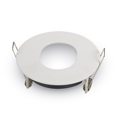 GU10 innfellingsspot - Matt hvit, rund, aluminium, hull: Ø7,5 cm, mål: Ø8,8 cm, uten lyskilde
