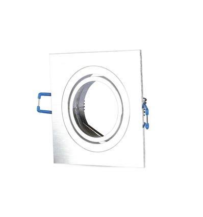 GU10/MR16 Firkantet downlight - Uten lyskilde, Hull: 7,5x7,5 cm, mål: 9,1x9,1 cm