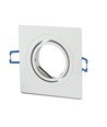 GU10 innfellingsspot - Kvadratisk, hvit, aluminium, hull: Ø7,5 cm, mål: 9,1 x 9,1 cm