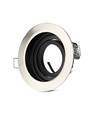 GU10 innfellingsspot - Rund, satin nikkel, hull: Ø9 cm, mål: Ø10 cm, uten lyskilde