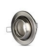 GU10 innfellingsspot - Rund, satin nikkel, justerbar, Hull: Ø9,0 cm, Mål: Ø10,0 cm, IP20 innendørs