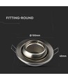 GU10 innfellingsspot - Rund, satin nikkel, justerbar, Hull: Ø9,0 cm, Mål: Ø10,0 cm, IP20 innendørs