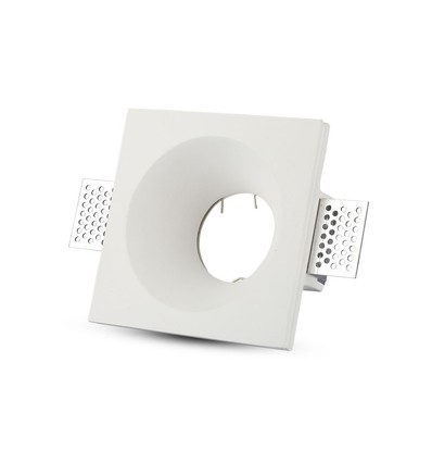 GU10 downlight for gipsloft innsparkling - Ekskl. lyskilde og sokkel, 12x12cm, firkantet, nedsenket