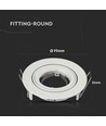 MR16/GU10 Downlight-sett - Uten lyskilde, hvit, hull: Ø8,5 cm, mål: Ø9,5 cm
