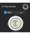 MR16/GU10 Downlight-sett - Uten lyskilde, hvit, hull: Ø8,5 cm, mål: Ø9,5 cm