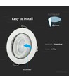 MR16/GU10 Downlight-sett - Uten lyskilde, hvit, hull: Ø8,5 cm, mål: Ø9,5 cm