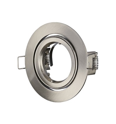 GU10 innfellingsspot rund - Satin nikkel, aluminium, Ø85 mm hull, IP20 innendørs