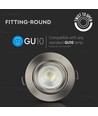 GU10 innfellingsspot rund - Satin nikkel, aluminium, Ø85 mm hull, IP20 innendørs