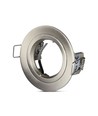 GU10 innfellingsspot - Satin nikkel, rund, aluminium, hull: Ø7,3 cm, mål: Ø8,1 cm