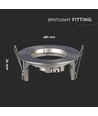 GU10 innfellingsspot - Satin nikkel, rund, aluminium, hull: Ø7,3 cm, mål: Ø8,1 cm