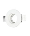 GU10 gips innfellingsspot - Rund, hvit, Ø10cm, hull: Ø10,3 cm, uten lyskilde