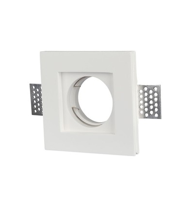 GU10 innfellingsspot i gips, firkantet - Hvit, uten lyskilde, hull: 10,3 x 10,3 cm, IP20