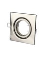 GU10 innfellingsspot - Satin nikkel, kvadratisk, hull: Ø7,4 cm, Ferrum