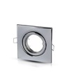 GU10/MR16 Firkantet downlight - Uten lyskilde, IP20, Hull: 7,4x7,4 cm, Mål: 9,9x9,9 cm