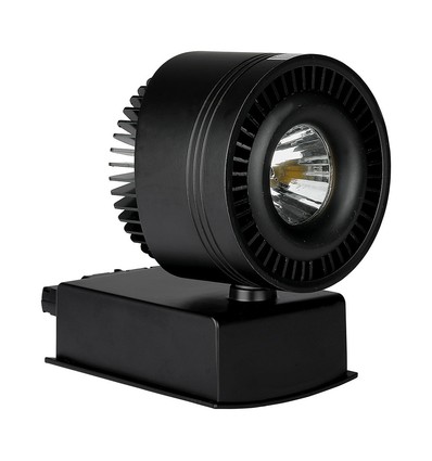 33W LED COB skinnespot, RA95 - Sort, 1800lm, kald hvit