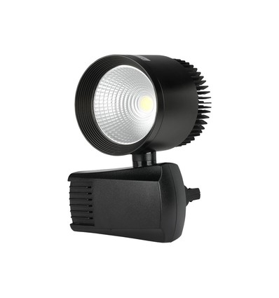 40W COB 1-fase skinnespot - 22 grader, sort, 2600lm, IP20