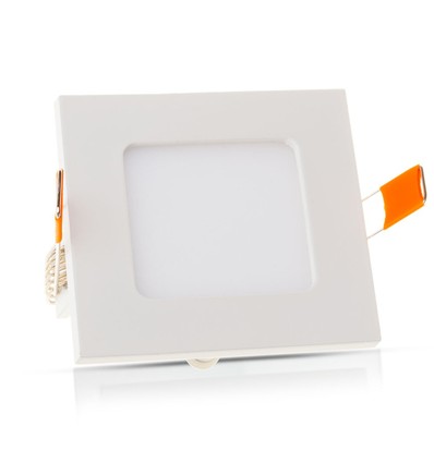 6W 12x12cm LED innfellingspanel - Hull: 11x11 cm, Mål: 12x12 cm