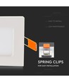 6W 12x12cm LED innfellingspanel - Hull: 11x11 cm, Mål: 12x12 cm