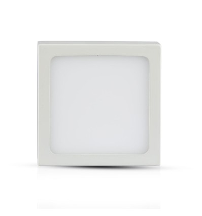 12W kvadratisk LED taklampe - 900lm, 140x140mm, flicker free, hvit kant