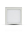12W kvadratisk LED taklampe - 900lm, 140x140mm, flicker free, hvit kant