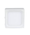 15W kvadratisk LED påbygningspanel - 1500lm, 15,5x15,5cm, hvit kant, varm hvit