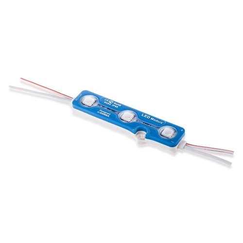 0,72W Grønn LED modul - 12V, IP67 vanntett, 3 SMD chips