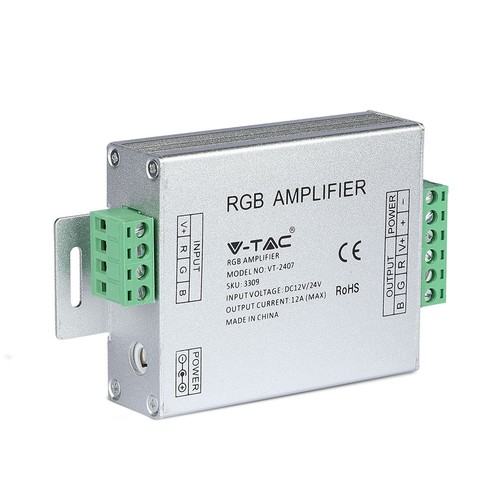 V-Tac RGB forsterker til LED strips - 12V (144W) 24V (288W)