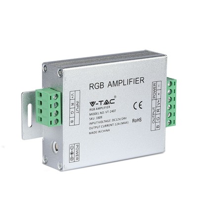 V-Tac RGB forsterker til LED strips - 12V (144W) 24V (288W)