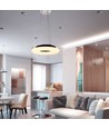 40W LED pendel, Ø40cm - 2800lm, 3000K, krom finish, inkl. lyskilde