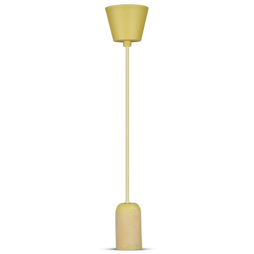 Gul betong pendellampe, E27 fatning - Max 60W, Ø5cm, uten lyskilde