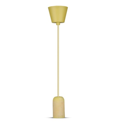 Gul betong pendellampe, E27 fatning - Max 60W, Ø5cm, uten lyskilde